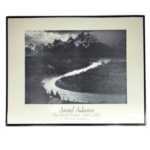 Ansel Adams The Mural Project 1941-1942 The Tetons Snake River Original Print